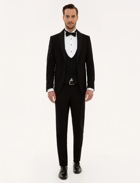 Siyah Yelekli Damatlık Smokin - 50227160005