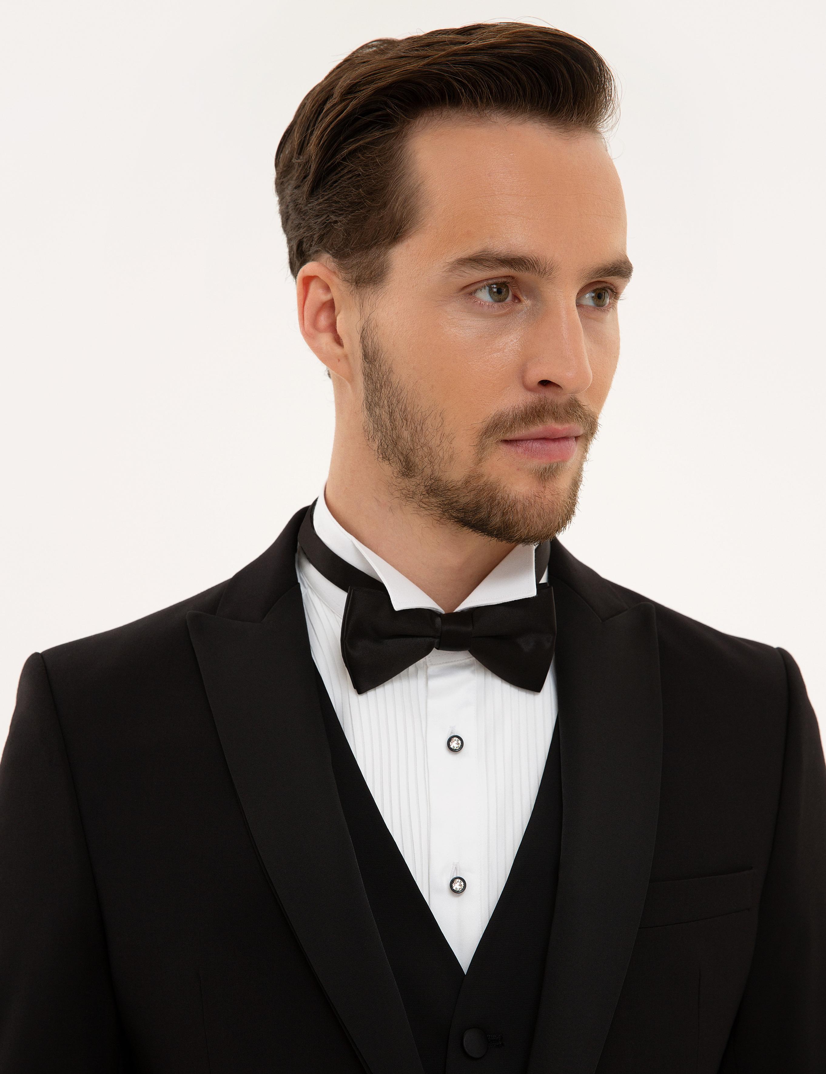 Siyah Ex. Slim Fit Smokin Damatlık