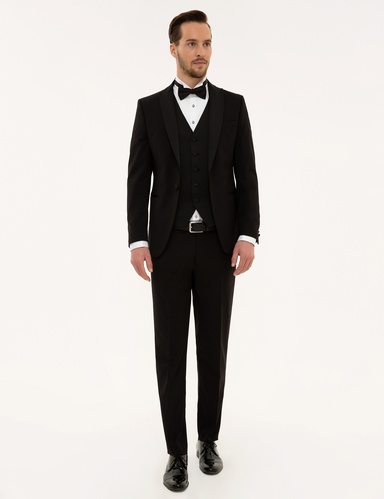 Siyah Ex. Slim Fit Smokin Damatlık