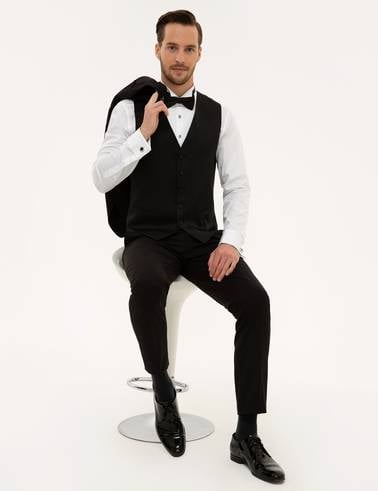 Siyah Ex. Slim Fit Smokin Damatlık