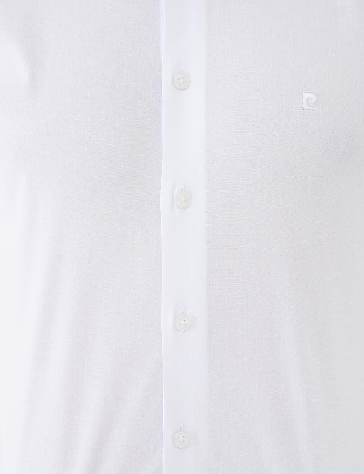 Beyaz Slim Fit Likralı Basic Gömlek - 50240461010