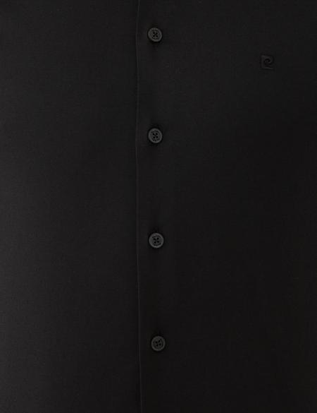 Siyah Slim Fit Likralı Basic Gömlek - 50240461023