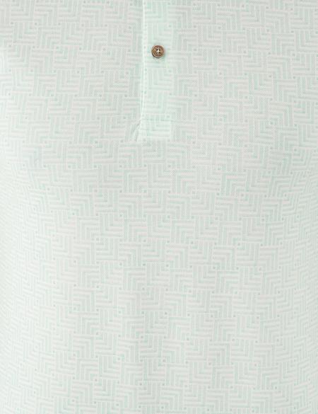 Su Yeşili Slim Fit Tişört - 50242035019