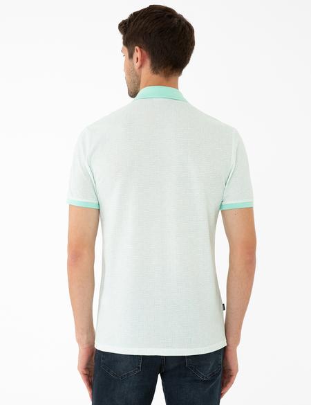 Su Yeşili Slim Fit Tişört - 50242035019