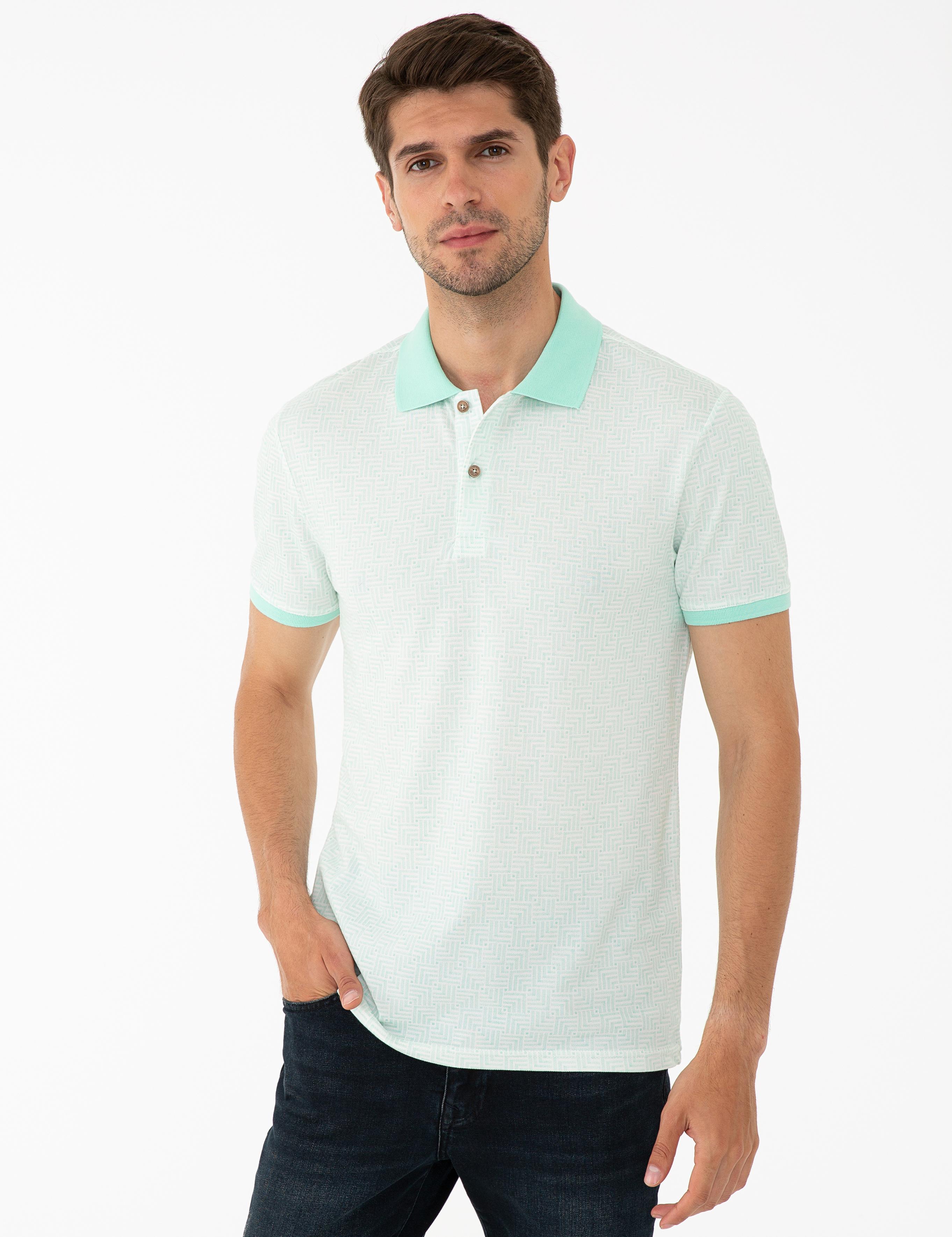 Su Yeşili Slim Fit Tişört