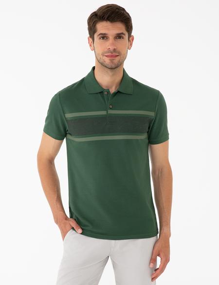 Koyu Yeşil Slim Fit Polo Yaka T-Shirt - 50242150019