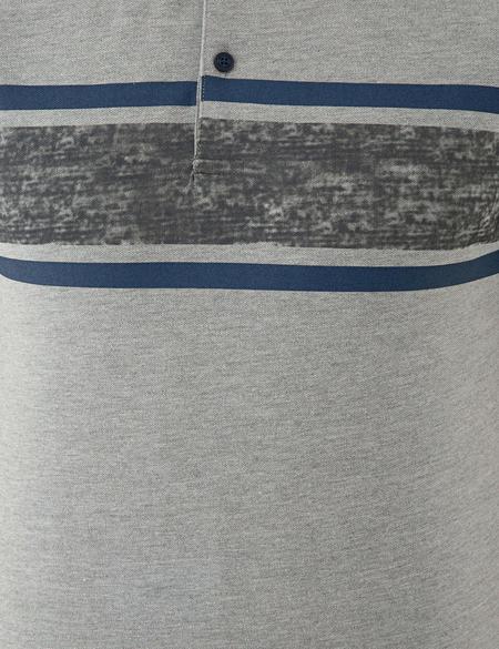 Gri Melanj Slim Fit Polo Yaka Tişört - 50242150028