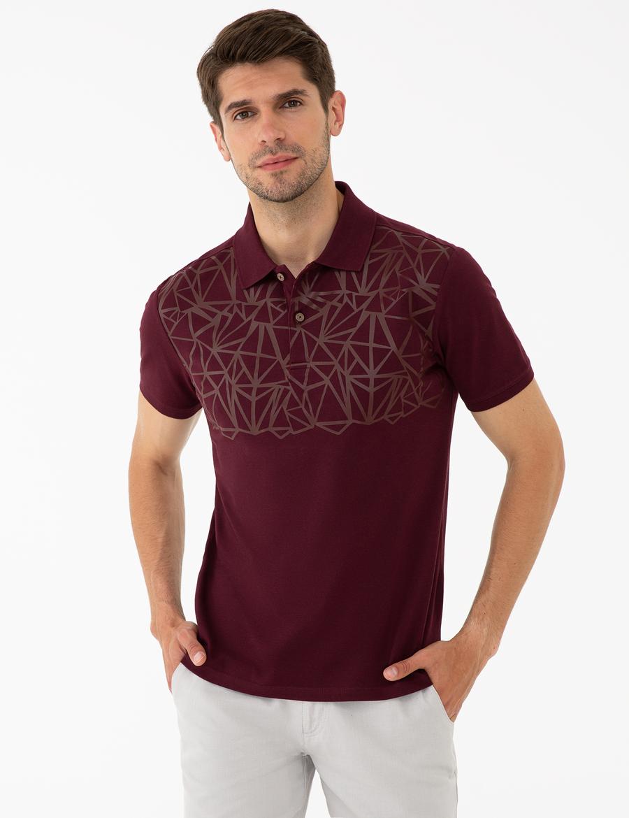 Bordo Slim Fit Tişört