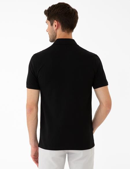 Siyah Slim Fit Polo Yaka T-Shirt - 50242151019
