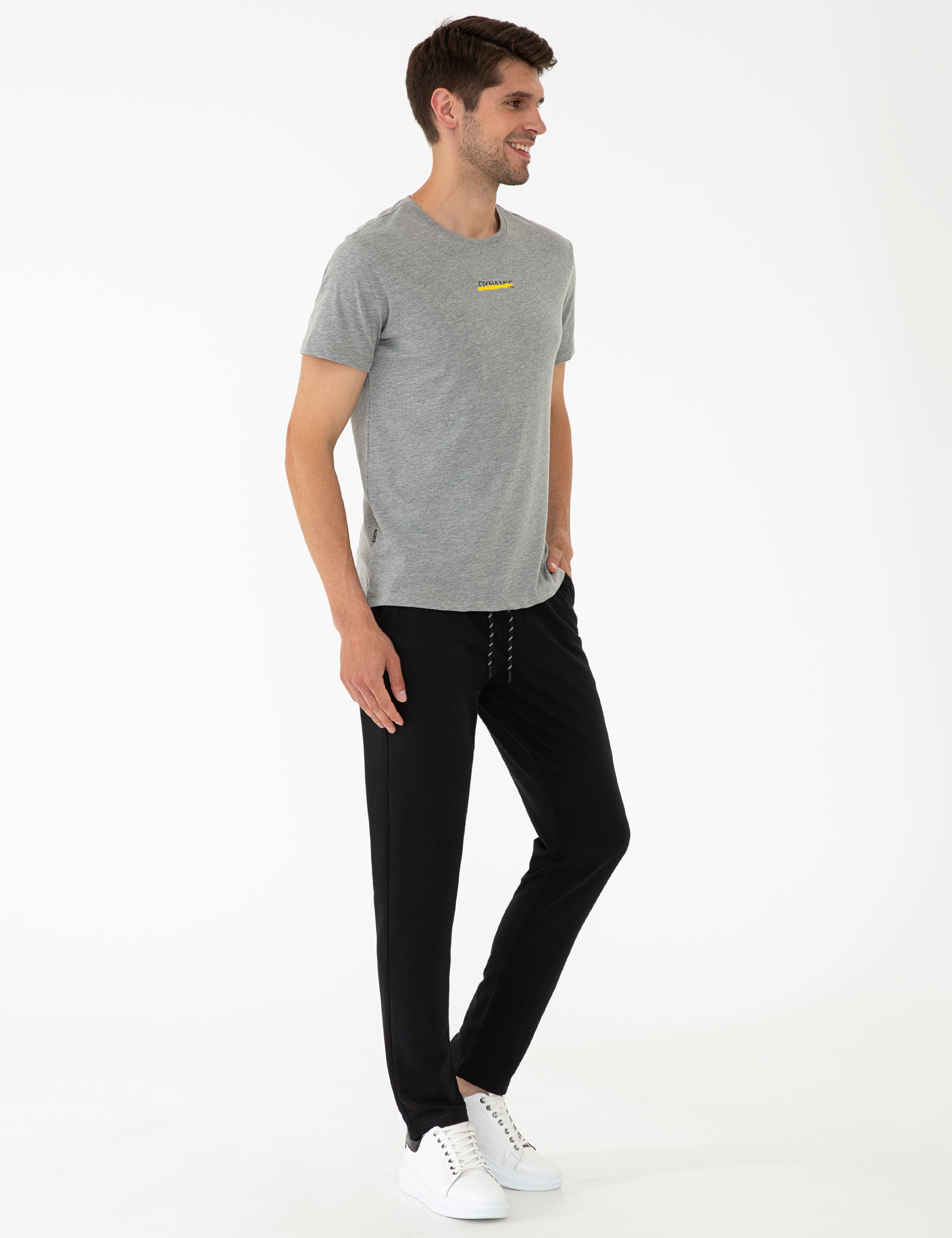 Siyah Slim Fit Eşofman Altı - Image 3