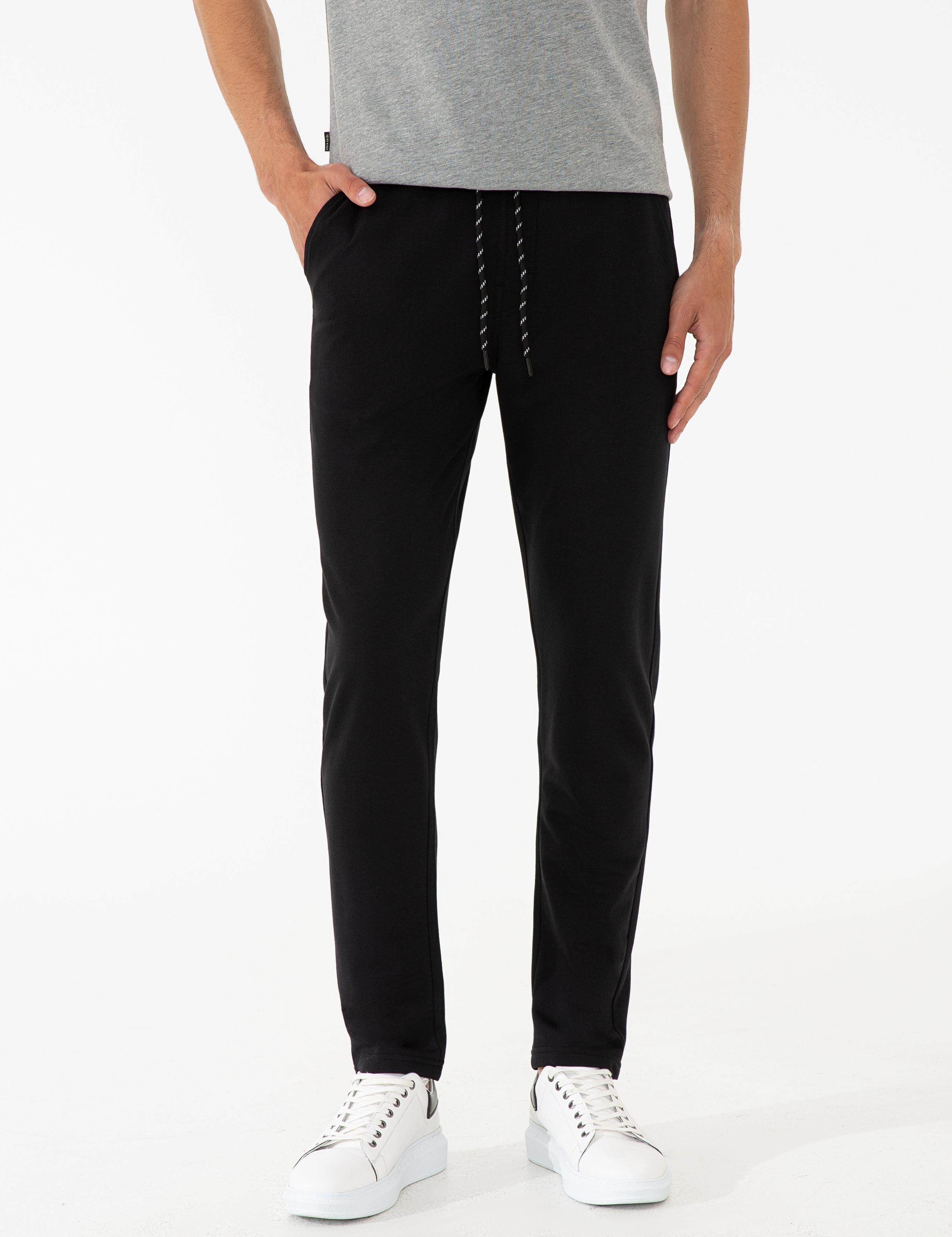 Siyah Slim Fit Eşofman Altı