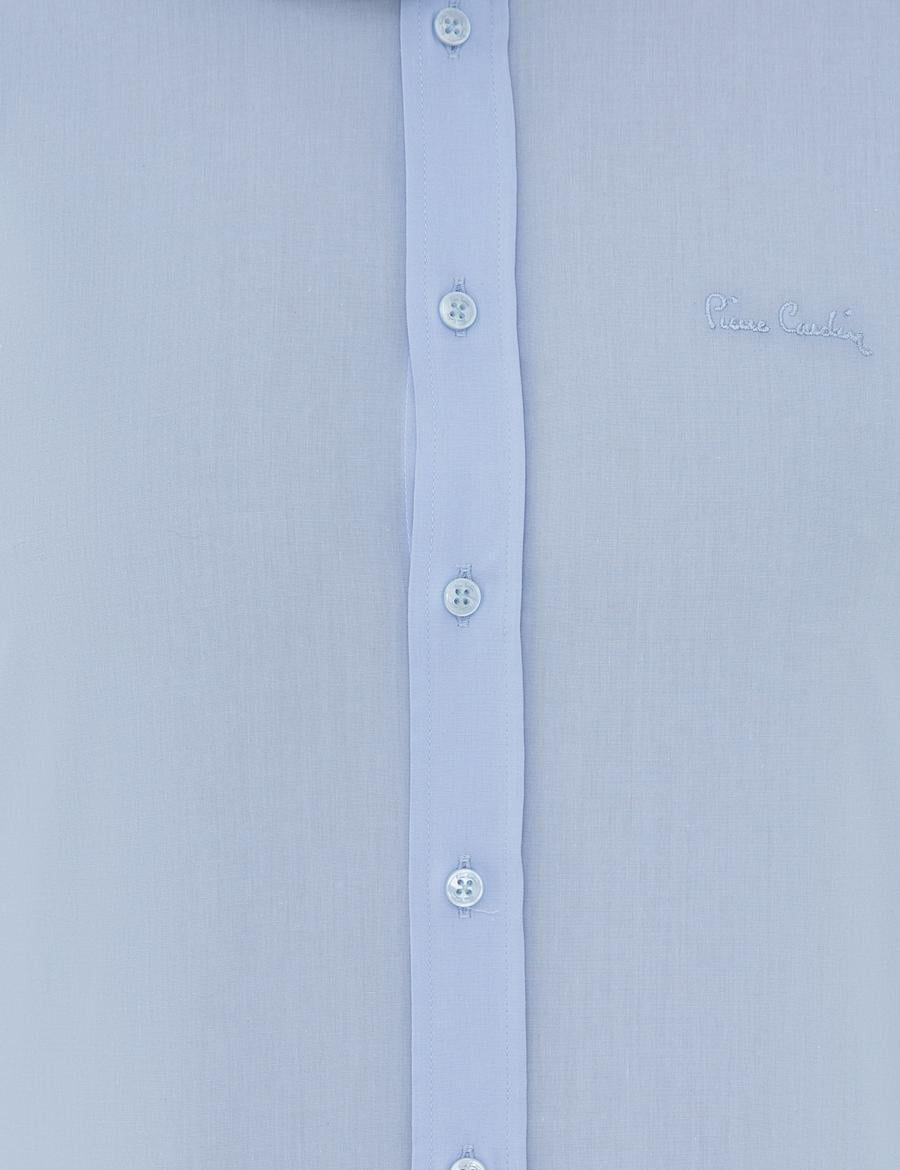 Açık Mavi Slim Fit Uzun Kollu Klasik Gömlek