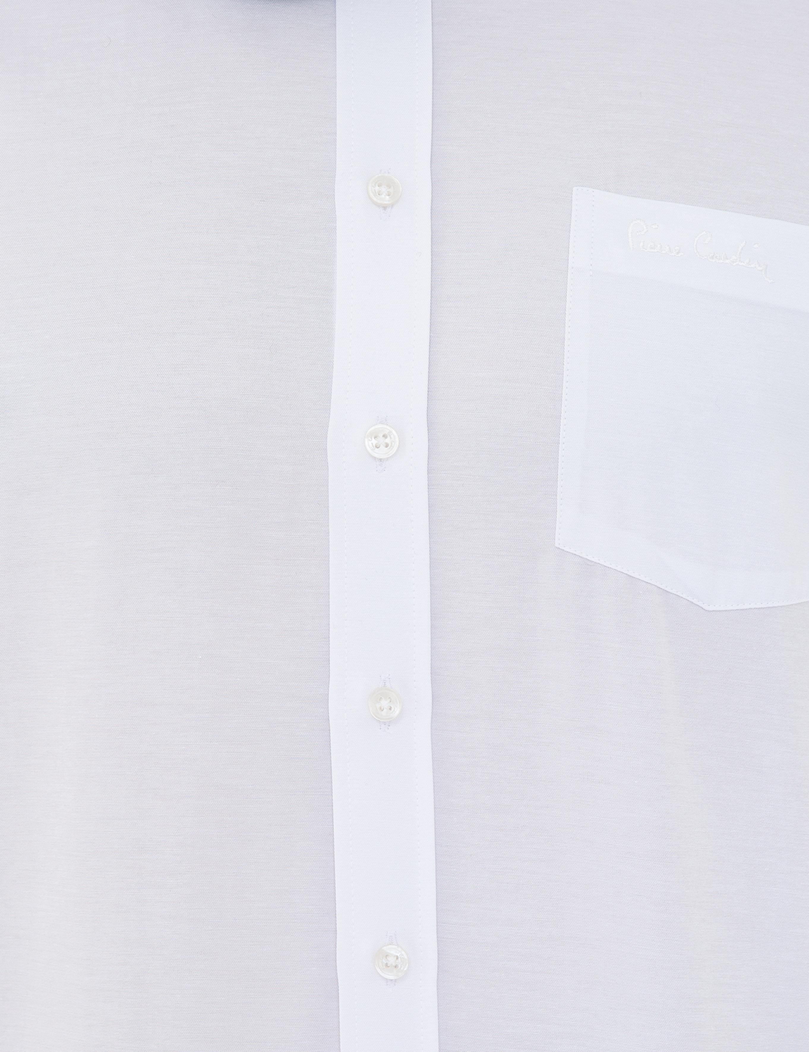 Beyaz Regular Fit Uzun Kollu Basic Gömlek