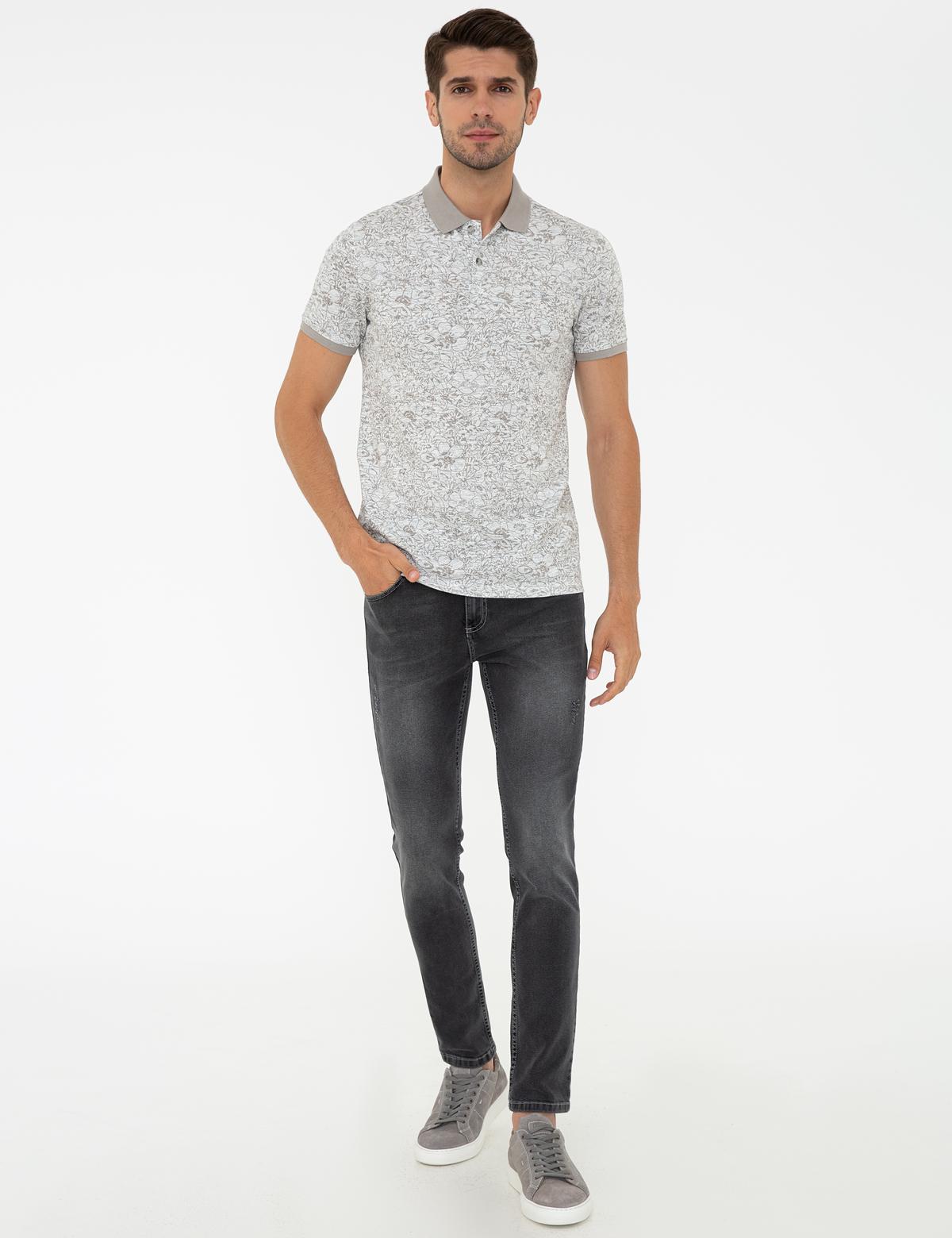Ekru Slim Fit Tişört - 50224515015