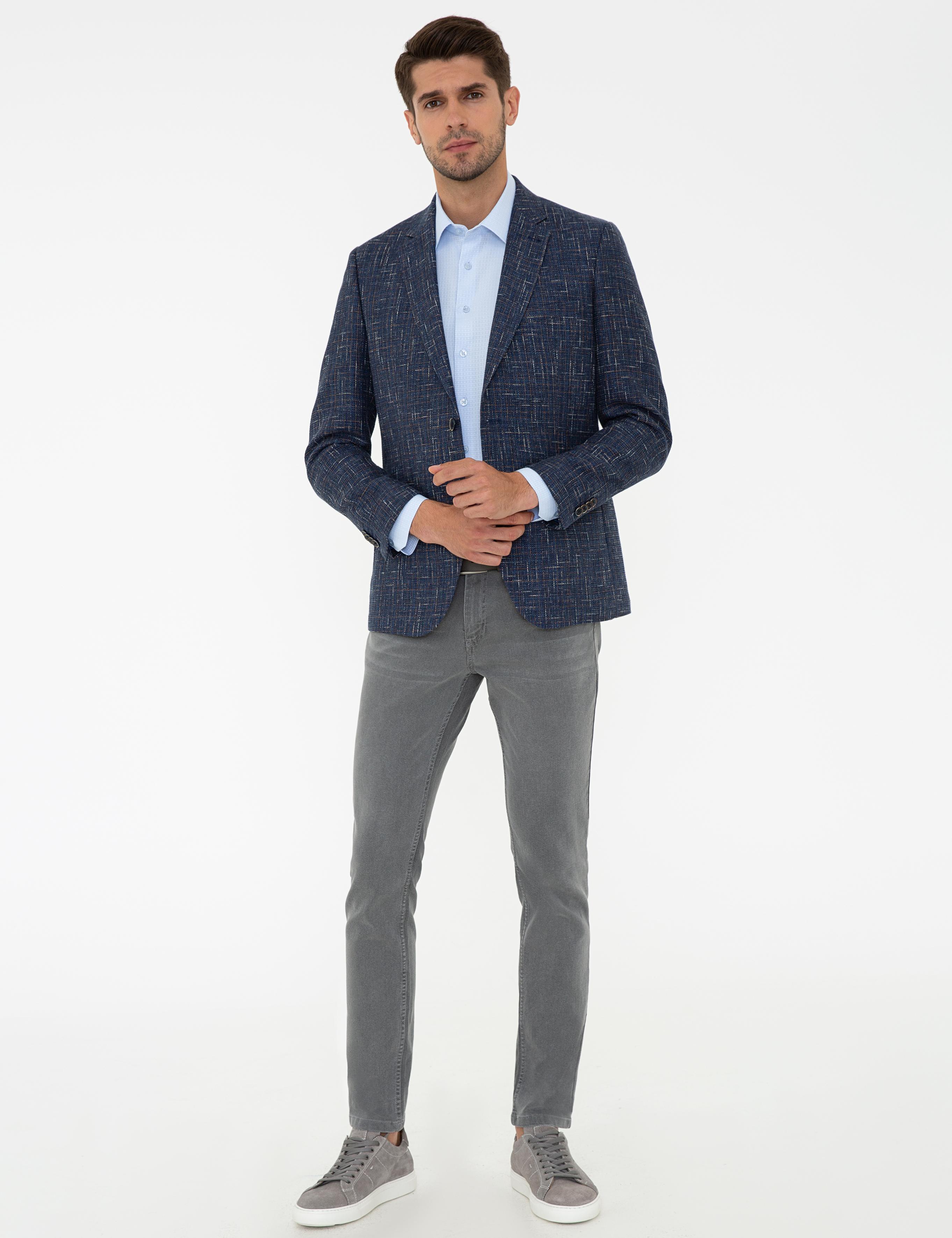 Lacivert Slim Fit Ceket