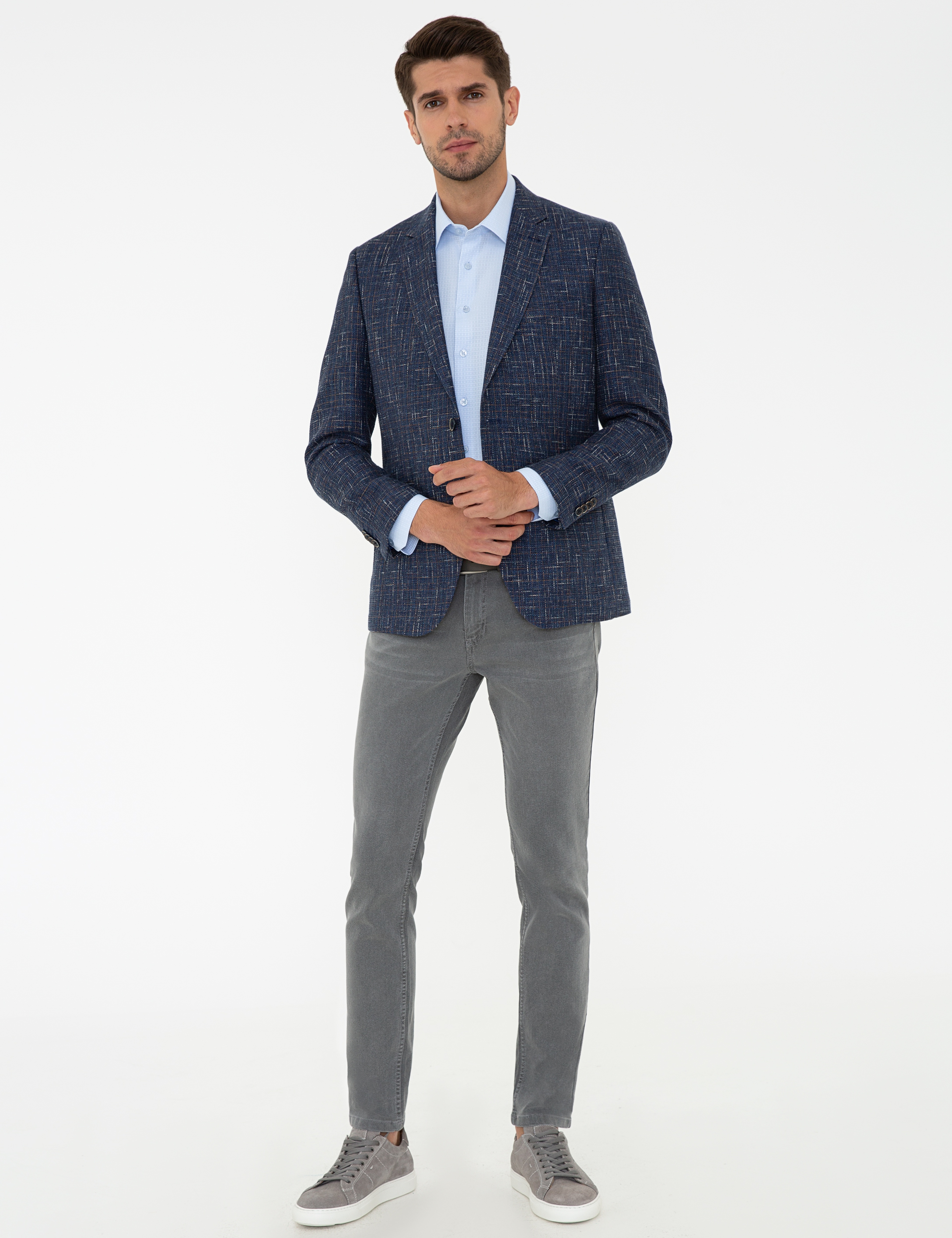 Lacivert Slim Fit Ceket - Image 5