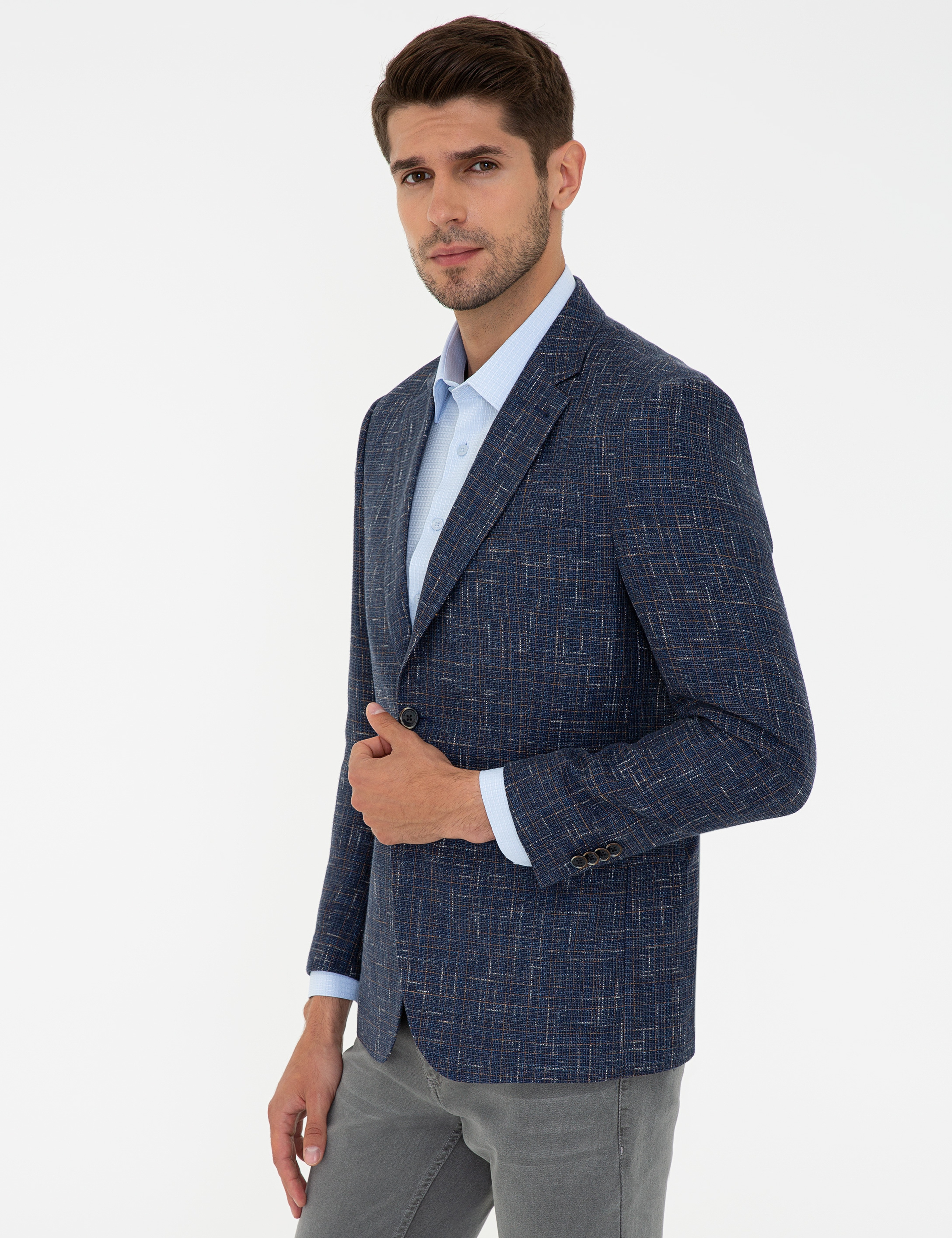 Lacivert Slim Fit Ceket