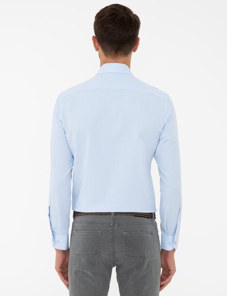 Açık Mavi Slim Fit Uzun Kollu Gömlek - 50240328008