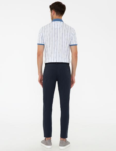 Lacivert Slim Fit Kanvas Pantolon - 50236099006