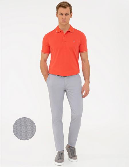 Gri Slim Fit Chino Pantolon - 50240326179