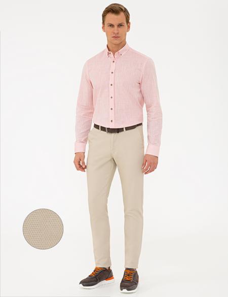 Bej Slim Fit Chino Pantolon - 50240397039