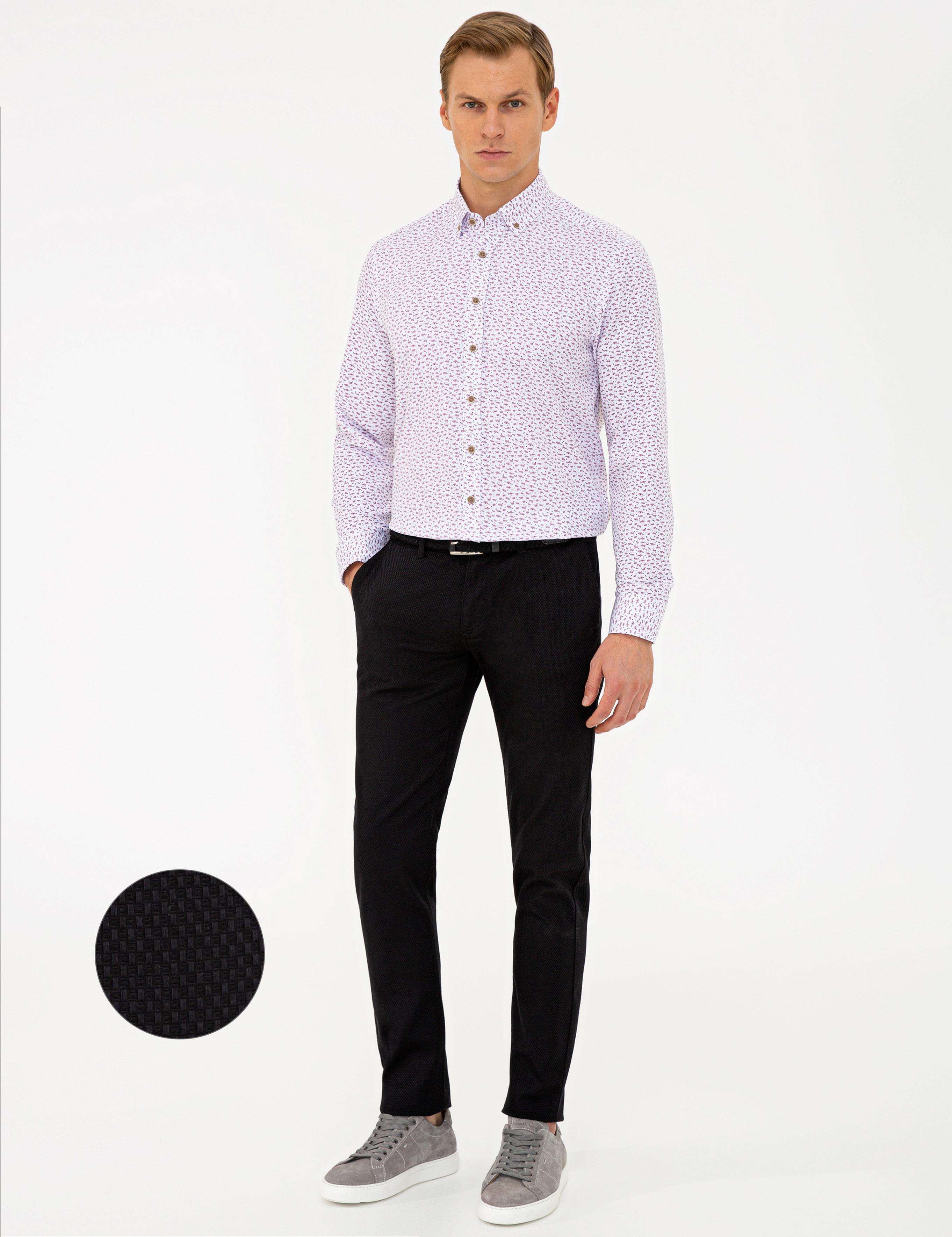 Siyah Slim Fit Chino Pantolon