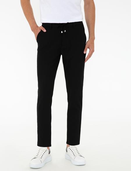 Siyah Jogger Fit Kanvas Pantolon - 50240364095