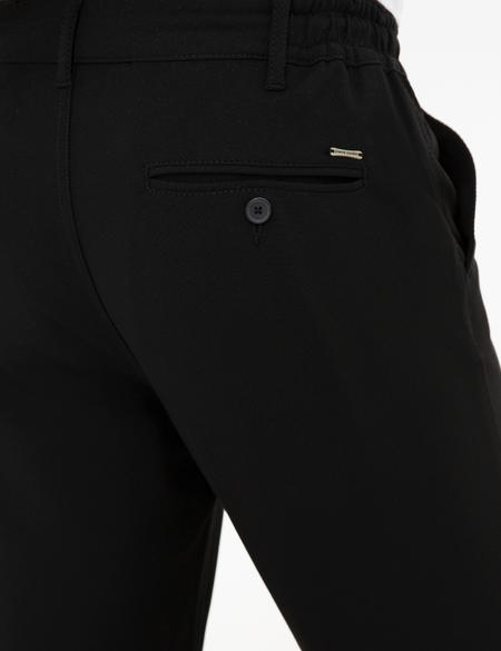 Siyah Jogger Fit Kanvas Pantolon - 50240364095