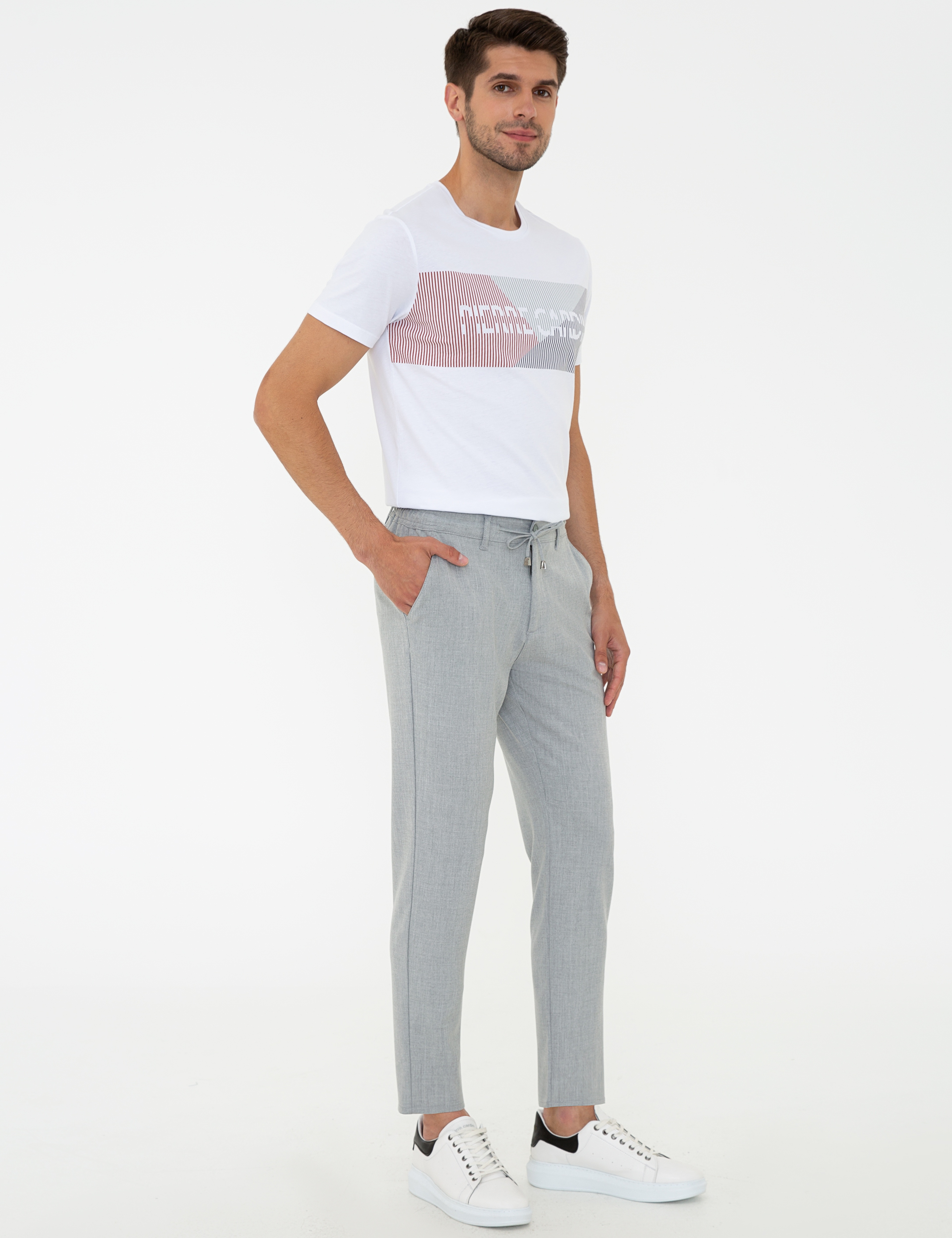 Gri Jogger Fit Pantolon