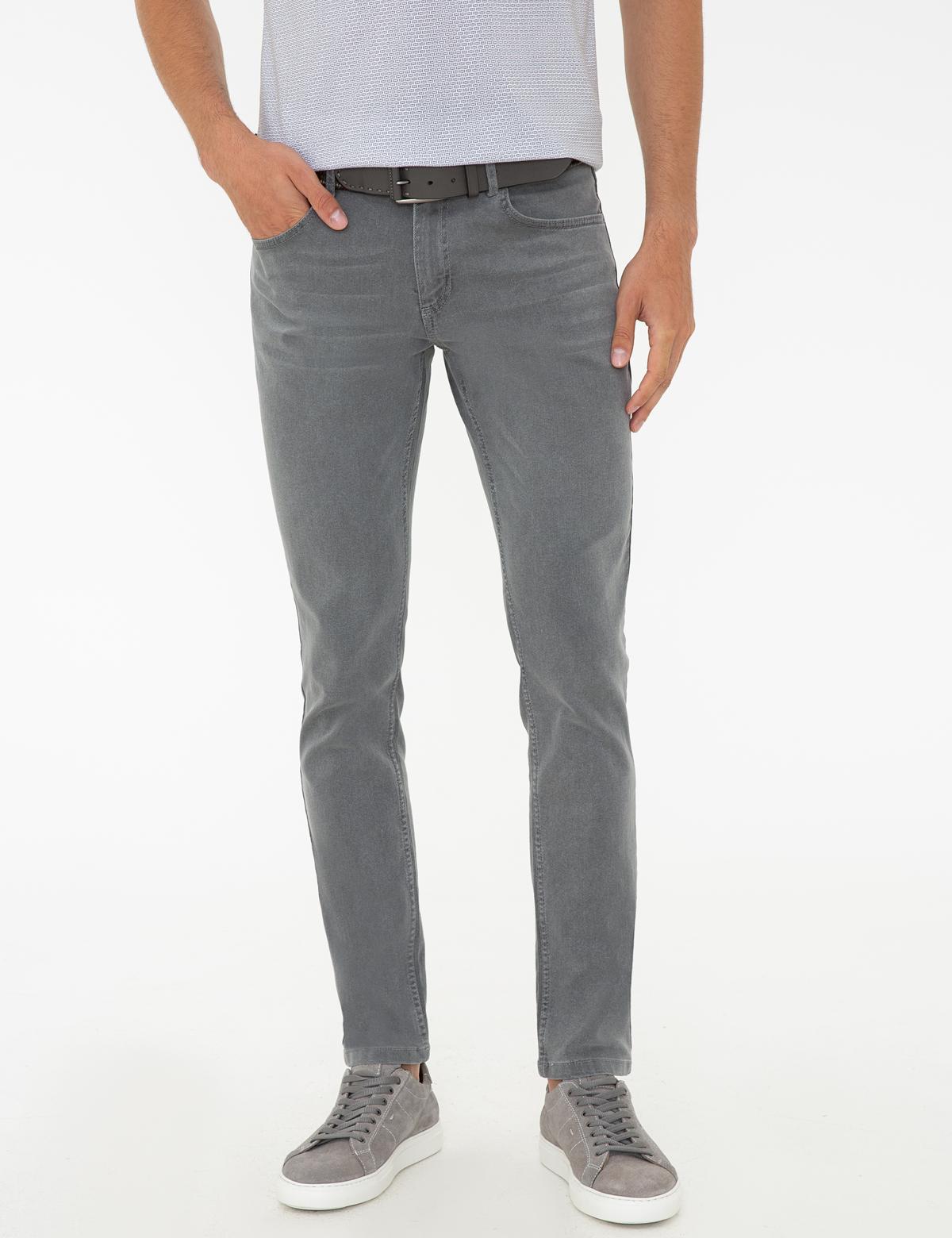 Gri Slim Fit Denim Pantolon - 50240088060