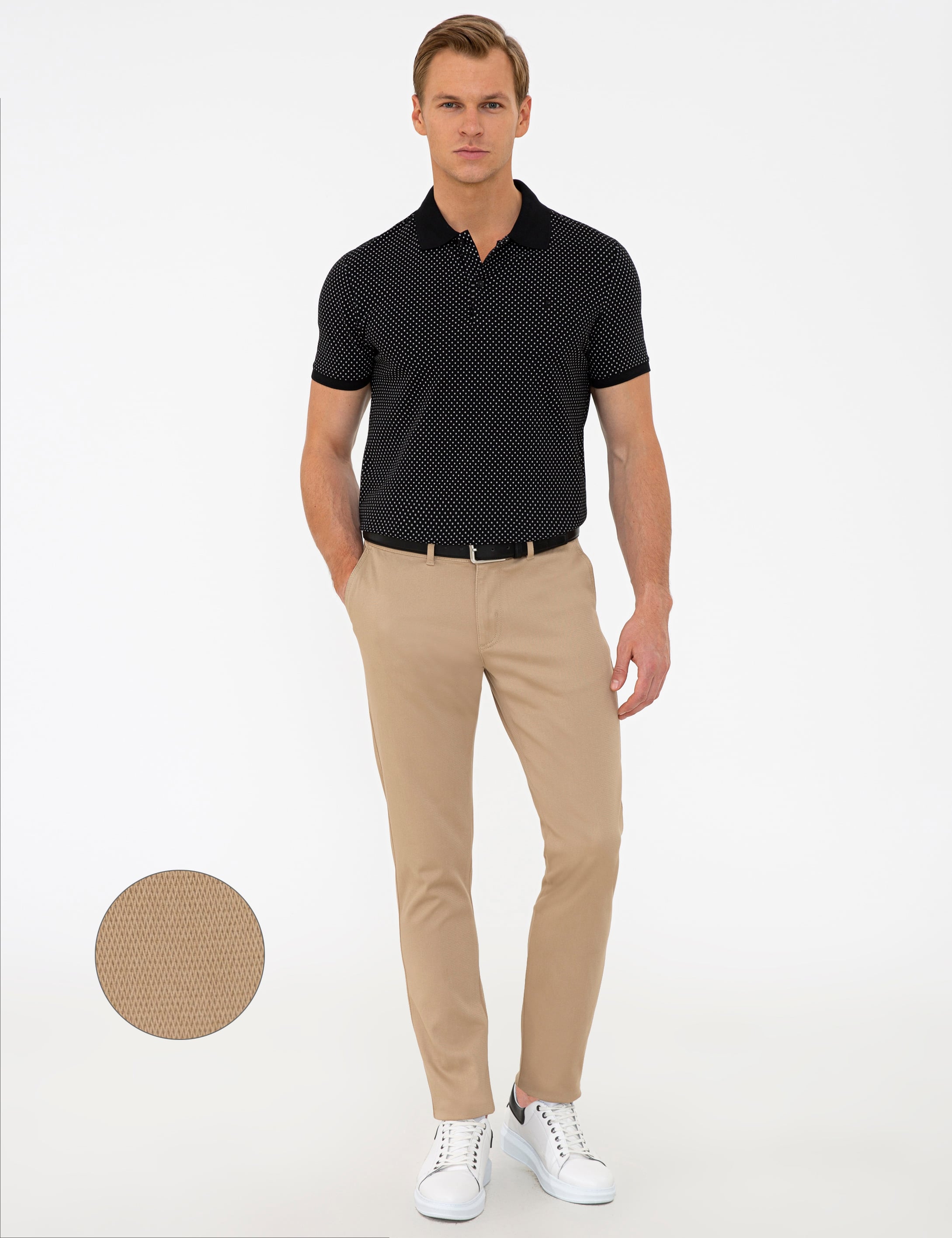 Camel Slim Fit Chino Pantolon