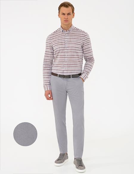 Gri Slim Fit Chino Pantolon - 50240401119