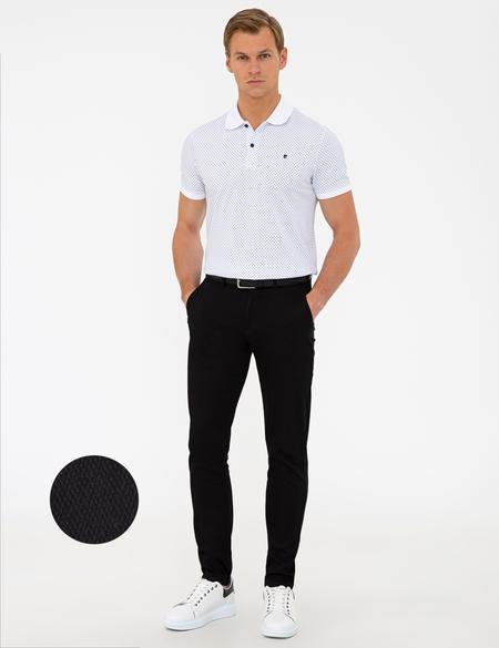 Siyah Slim Fit Kanvas Pantolon - 50240401309