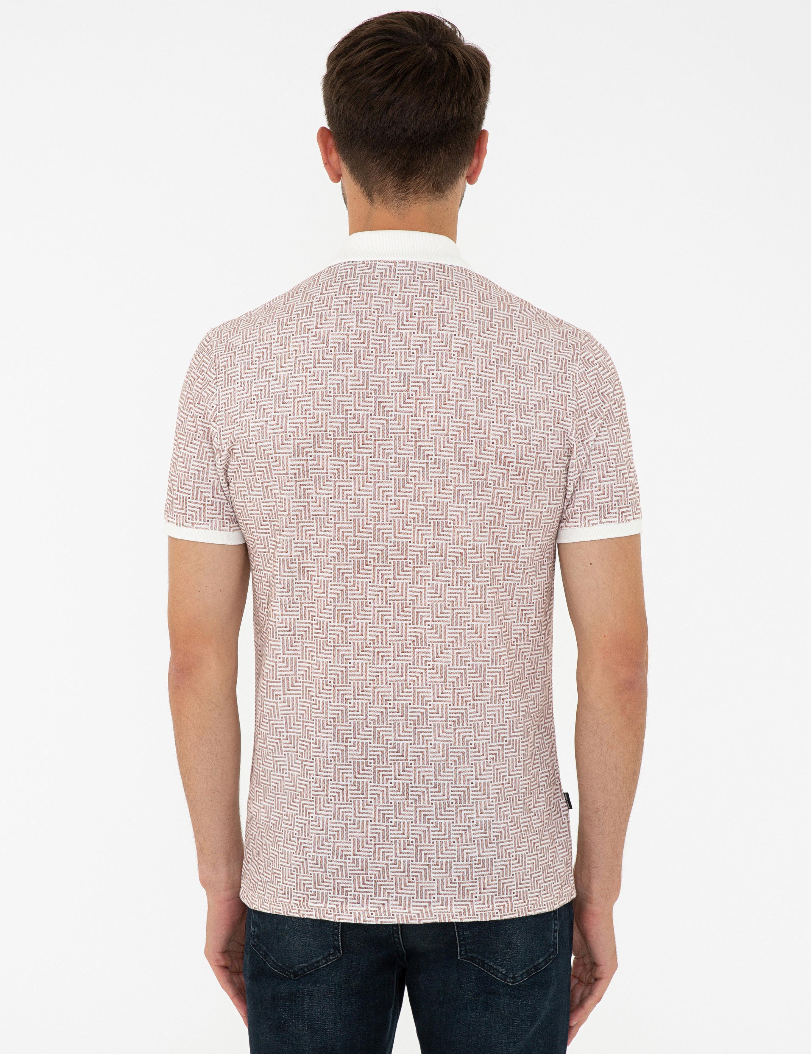 Ekru Slim Fit Polo Yaka T-Shirt