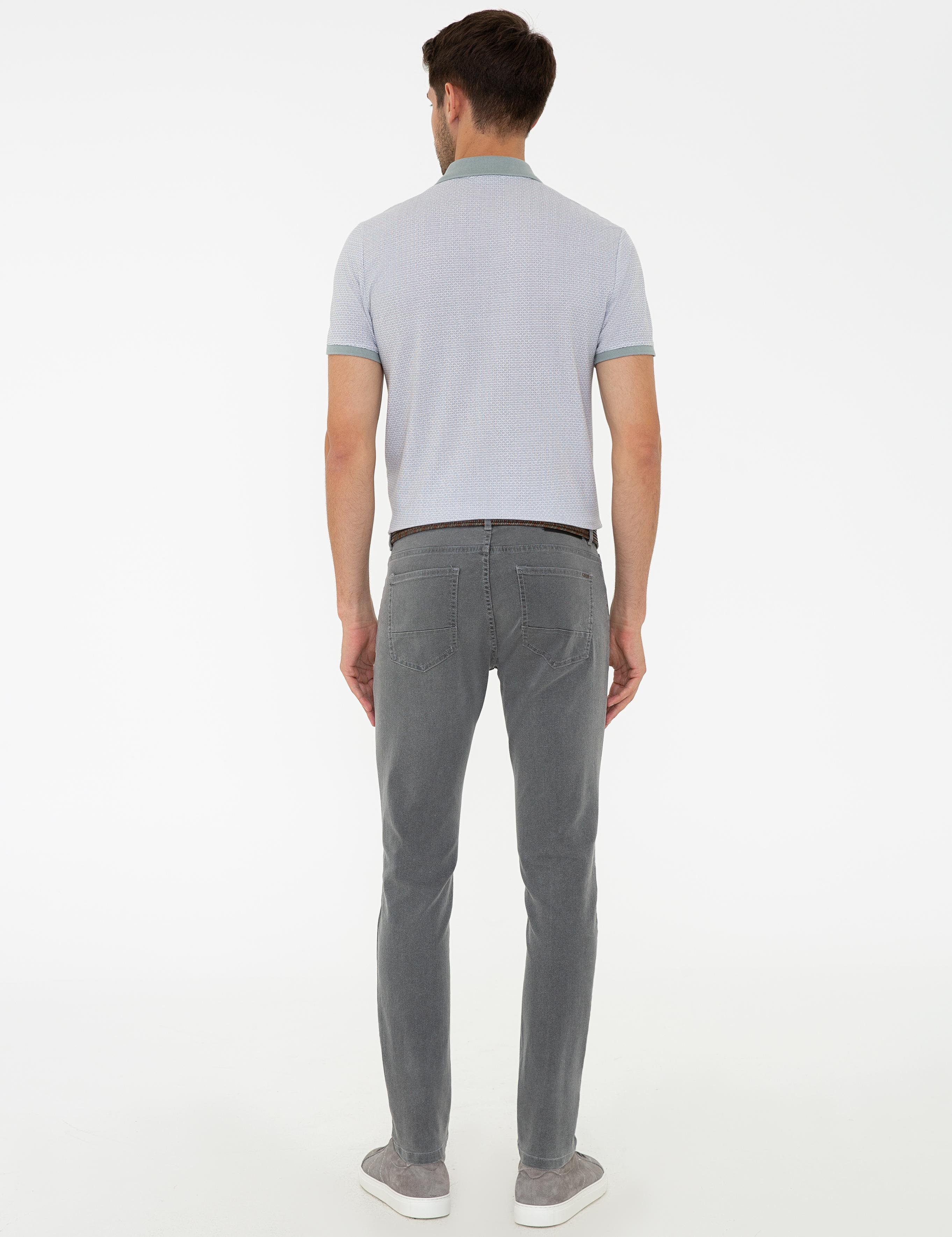 Gri Slim Fit Denim Pantolon