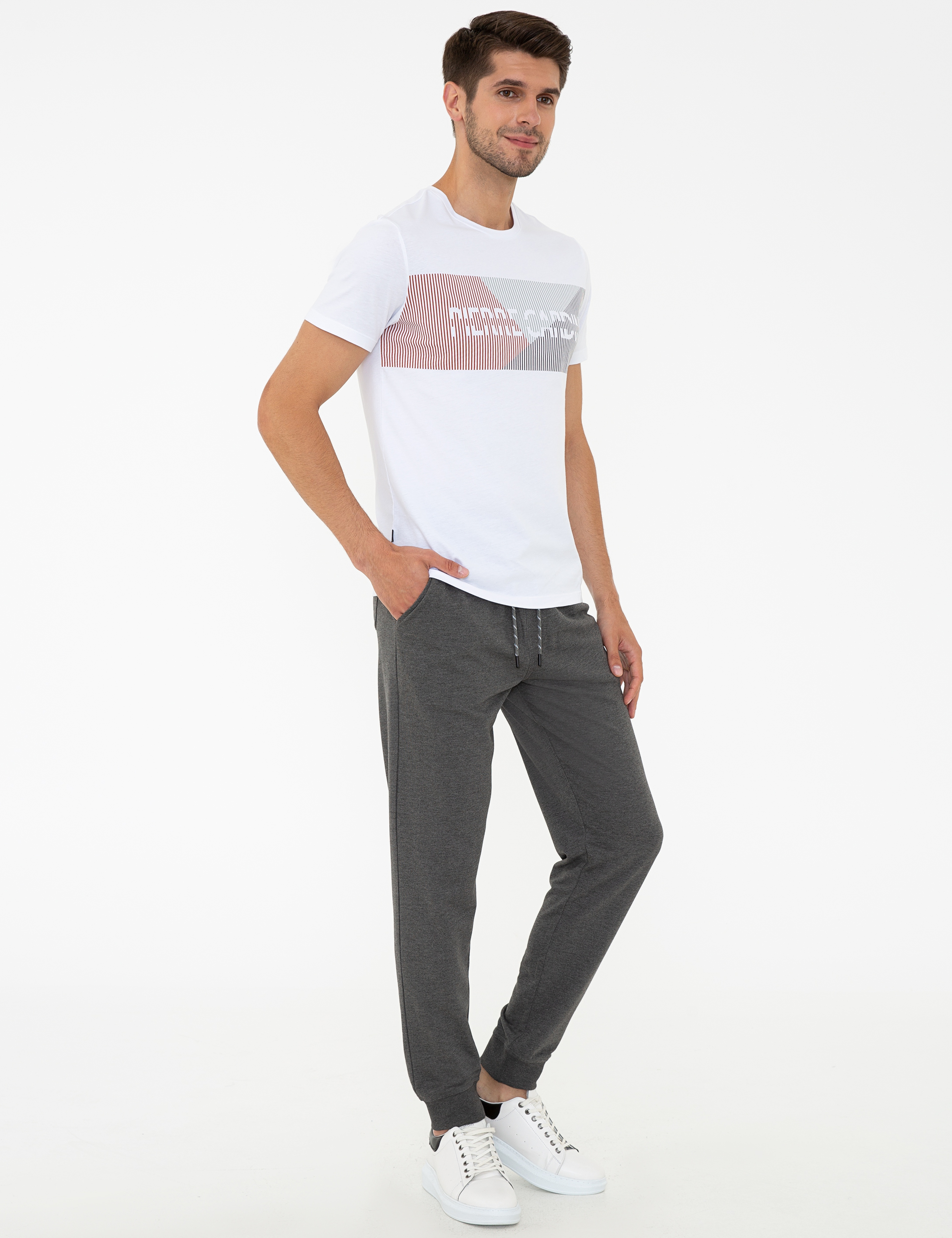 Antrasit Slim Fit Paça Lastikli Eşofman Altı - Image 2