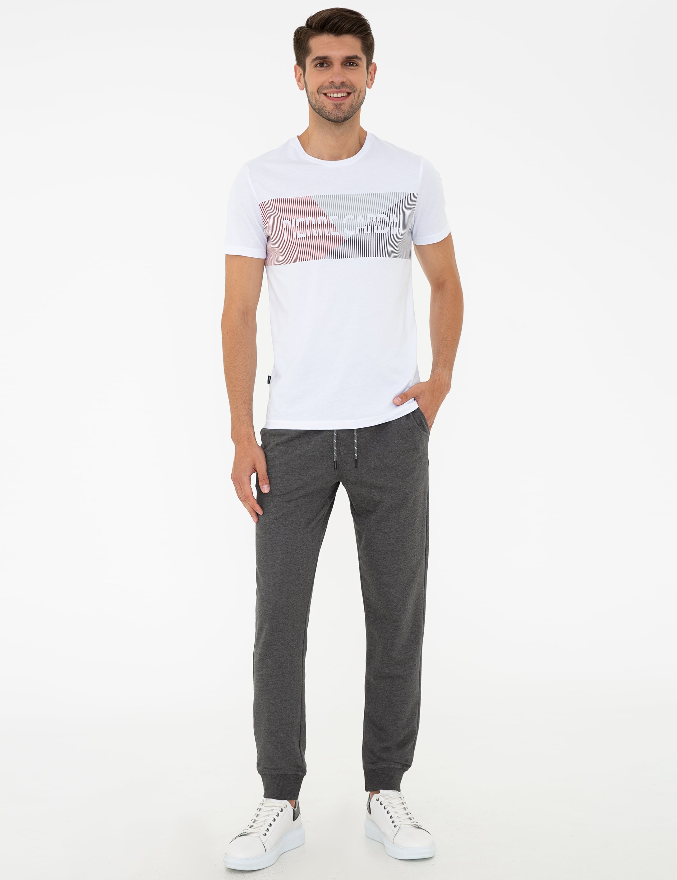 Antrasit Slim Fit Paça Lastikli Eşofman Altı