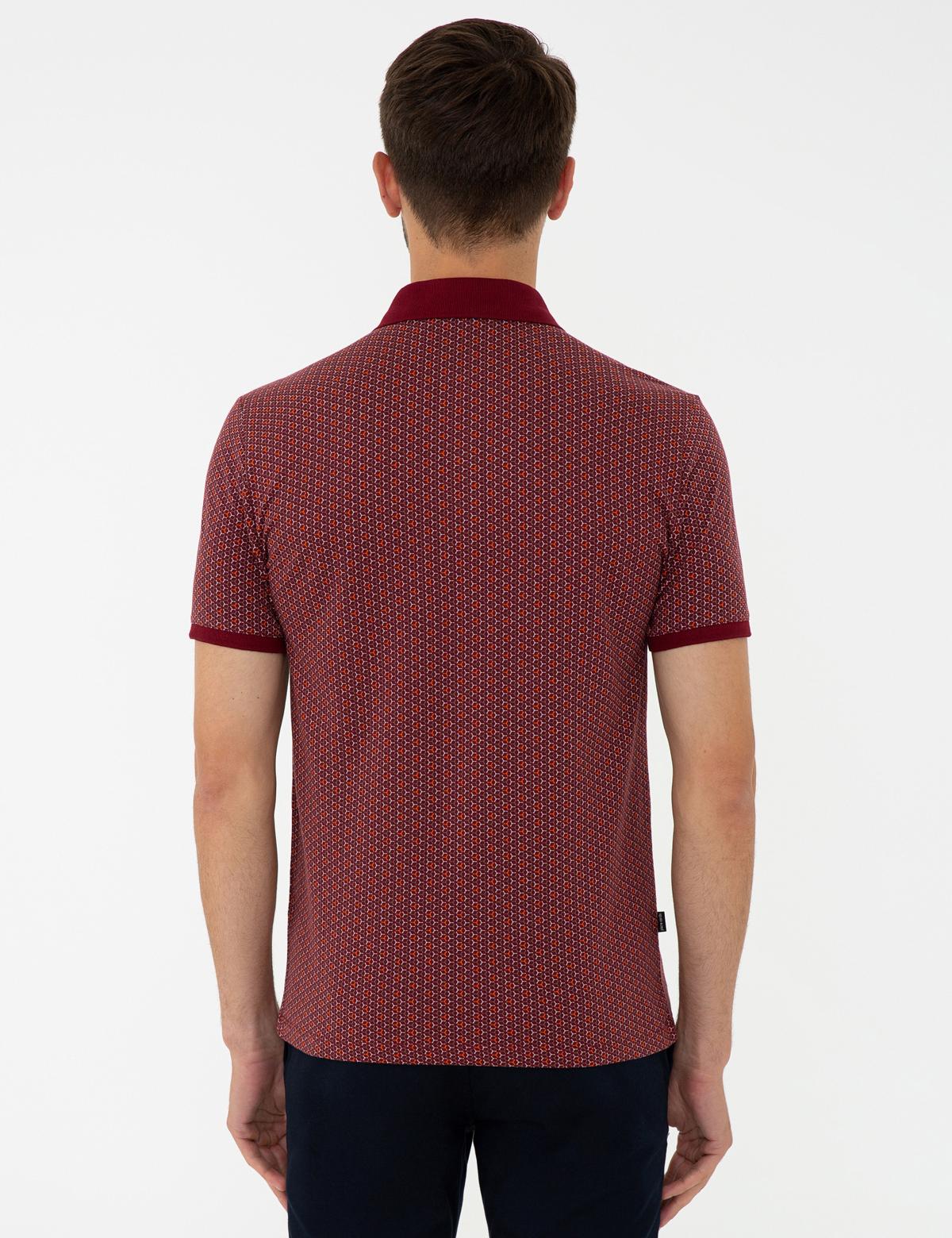 Bordo Slim Fit Polo Yaka Tişört - 50242064005
