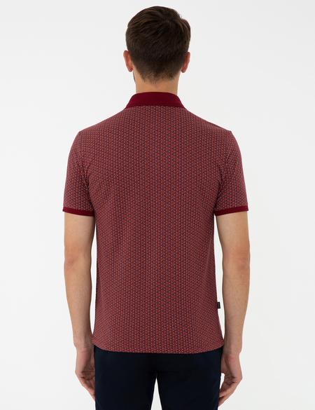 Bordo Slim Fit Polo Yaka Tişört - 50242064005