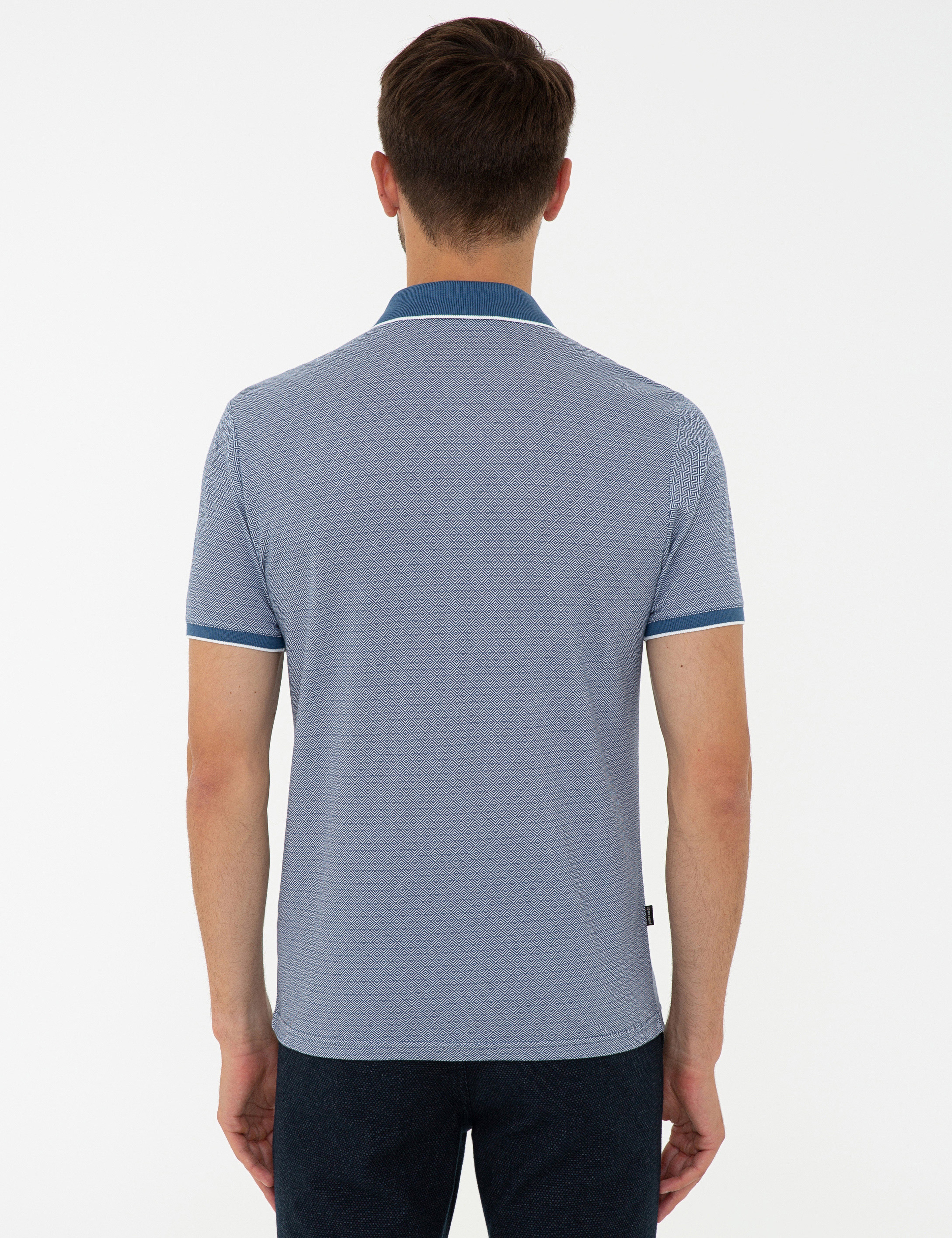 Lacivert Slim Fit Polo Yaka T-Shirt