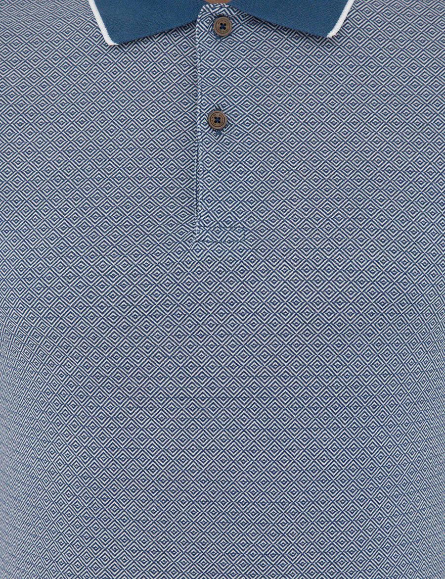 Lacivert Slim Fit Polo Yaka T-Shirt