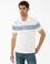 Mavi Detaylı Beyaz Slim Fit Polo Yaka T-Shirt