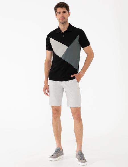 Siyah Slim Fit Polo Yaka T-Shirt - 50242143005