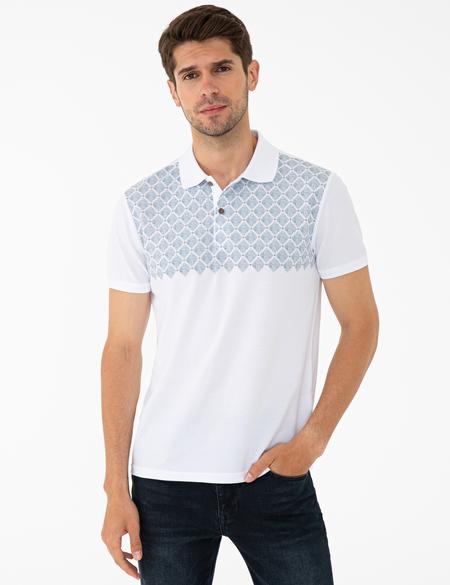 Beyaz Slim Fit Polo Yaka T-Shirt - 50242144001