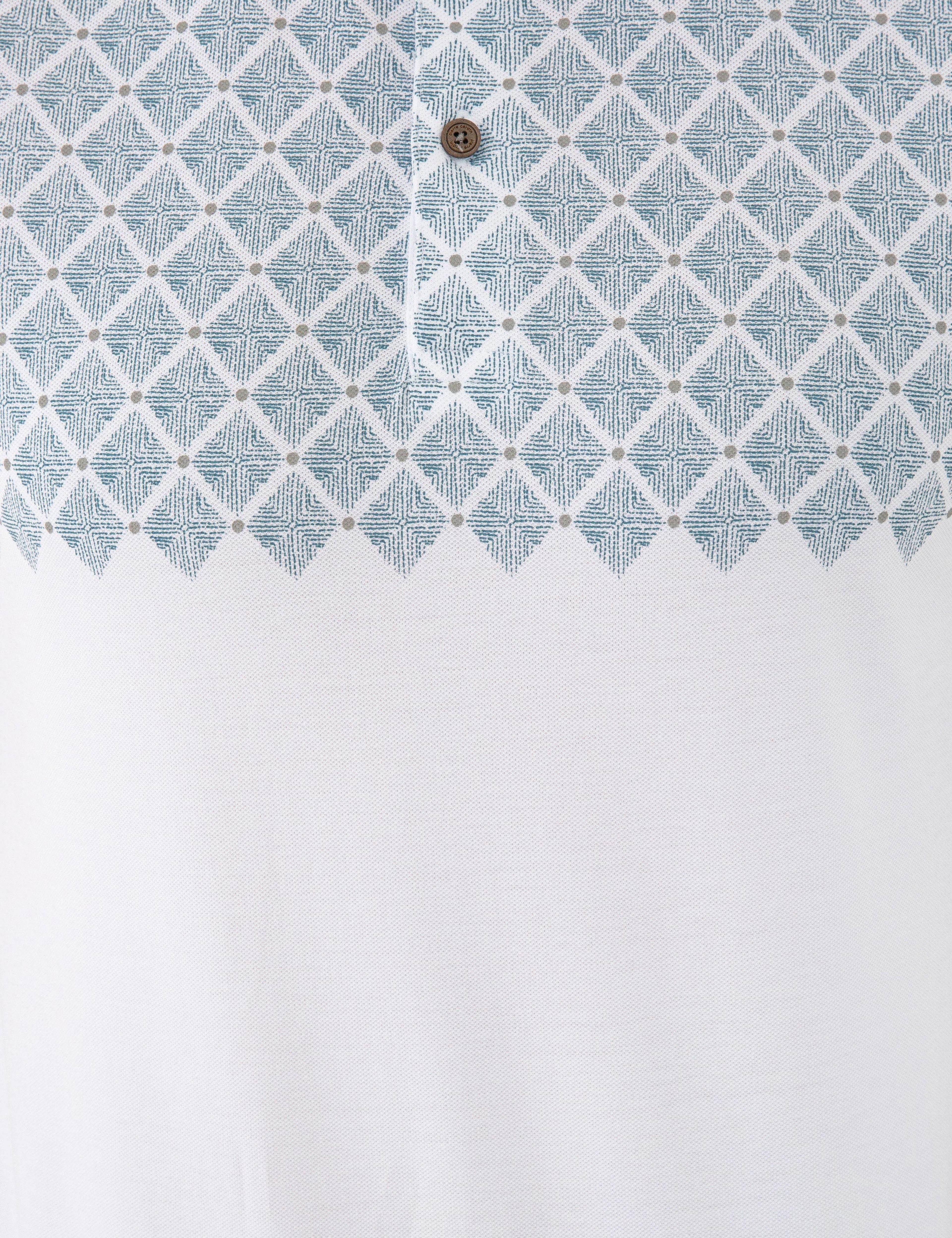 Beyaz Slim Fit Polo Yaka T-Shirt - Image 5