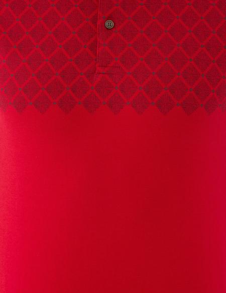 Kırmızı Slim Fit Polo Yaka Tişört - 50242144034