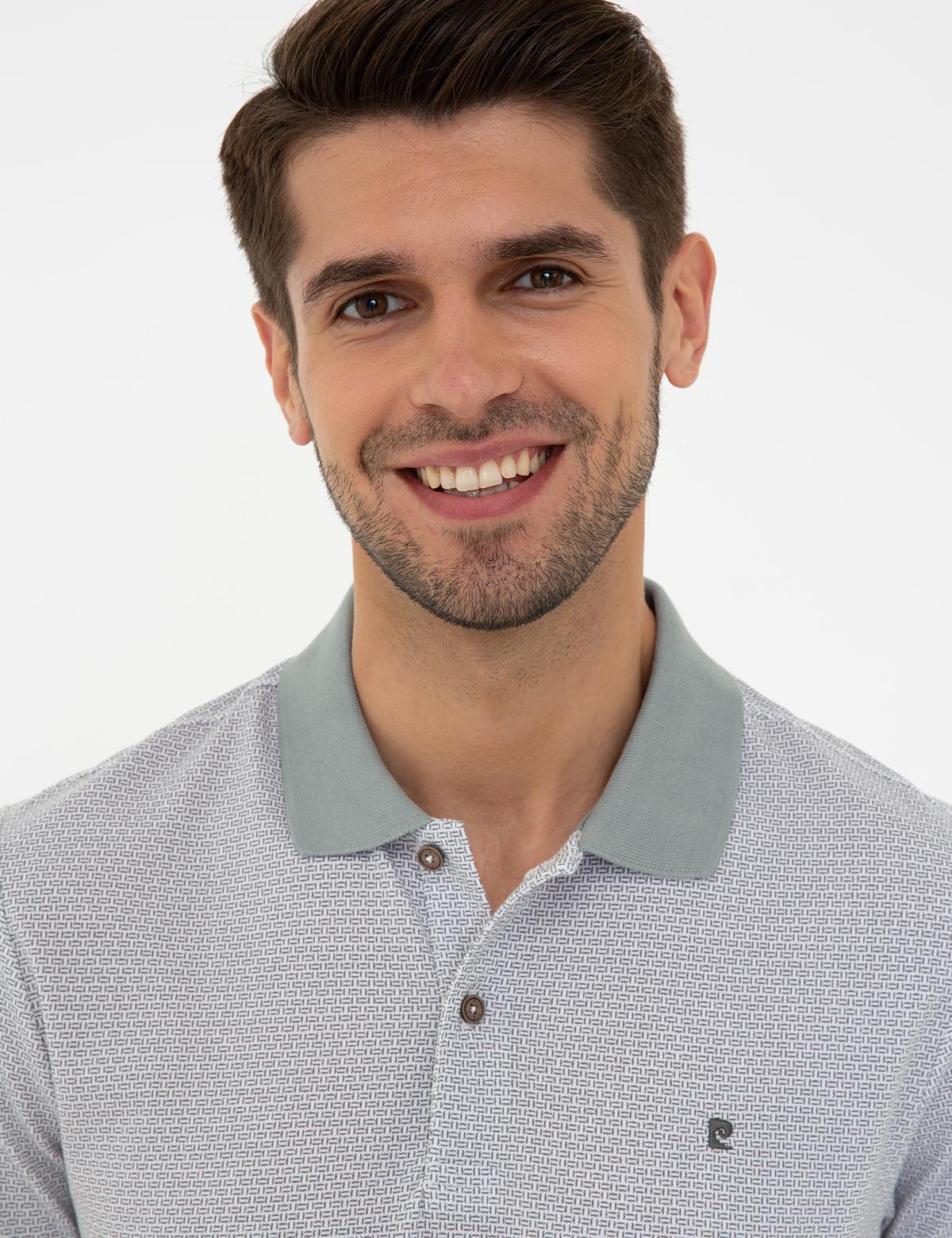 Gri Slim Fit Polo Yaka Tişört - 50242149011