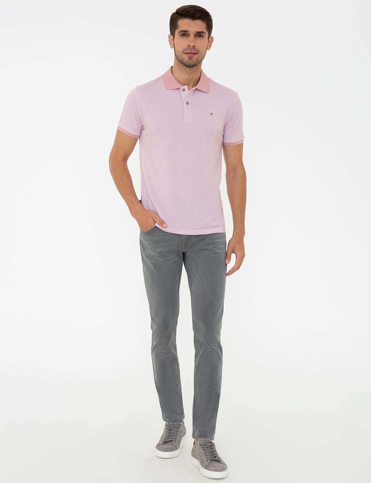 Gül Kurusu Slim Fit Polo Yaka Tişört - 50242149019