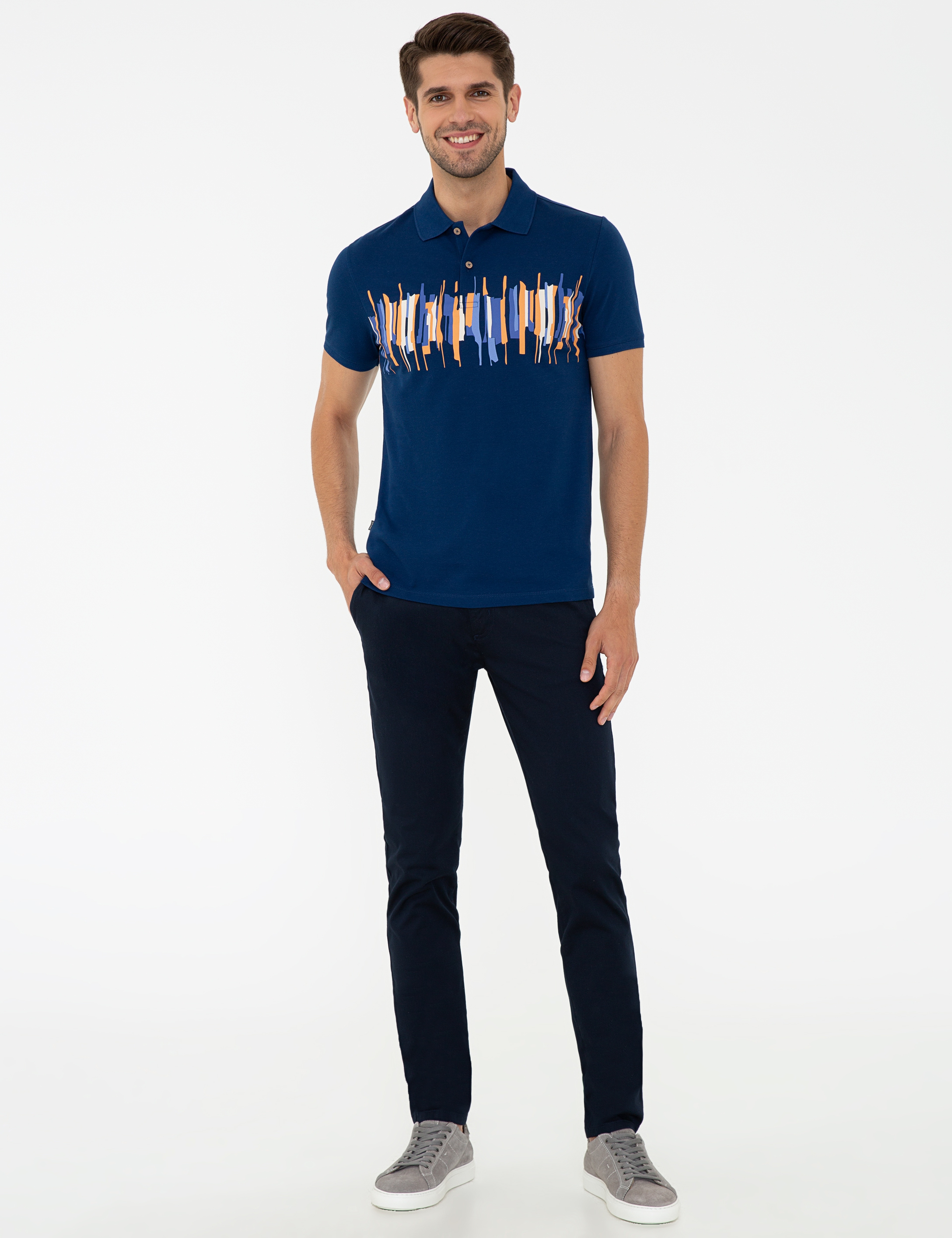 Lacivert Slim Fit Tişört - Image 4