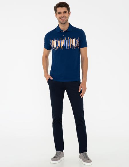 Lacivert Slim Fit Tişört - 50242118025